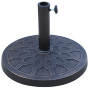 Bronze 13kg Resin Parasol Base for 38mm to 48mm Garden Umbrella Poles Outdoor Use