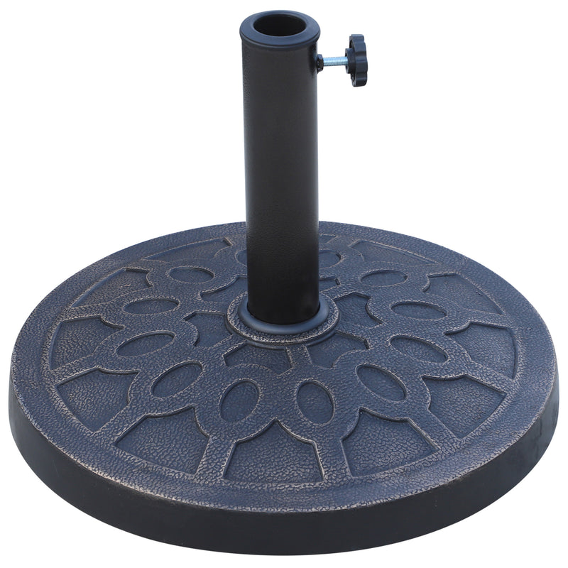 Bronze 13kg Resin Parasol Base for 38mm to 48mm Garden Umbrella Poles Outdoor Use