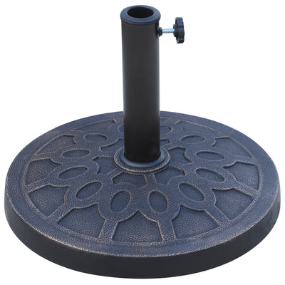 Bronze 13kg Resin Parasol Base for 38mm to 48mm Garden Umbrella Poles Outdoor Use