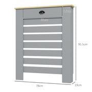 Grey Radiator Cover with Drawer Stylish, 95.5H x 78Wcm by HOMCOM