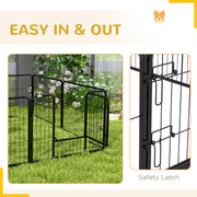 8 Panel Steel Dog Playpen Indoor Outdoor Puppy Exercise Fence Portable Black