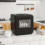 Mini Table Top Dishwasher with 6 Programmes LED Touch Control and Air Drying, White