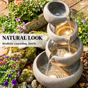 Outdoor Water Fountain with LED Lights for Relaxing Garden or Patio Retreat Mixed Colour Outsunny