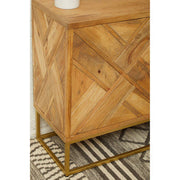 Mango wood sideboard styled in a hallway setting