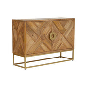 Mango wood sideboard studio shot, doors closed