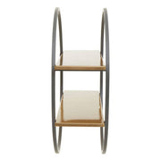 Rear view of two tier wall shelf mounting detail
