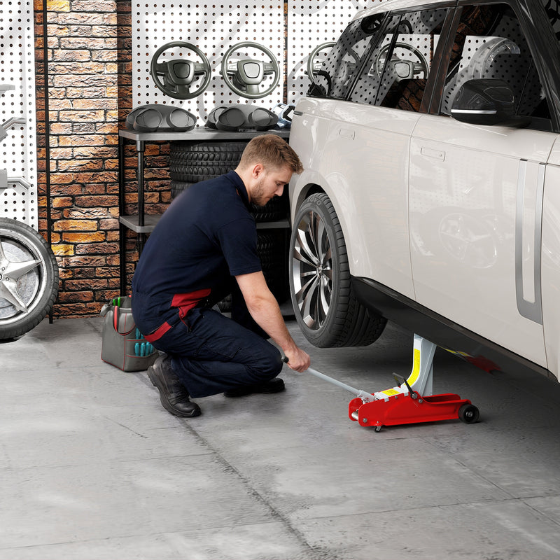 Hydraulic Trolley Jack for Easy Home Car and SUV Maintenance 2.5 Ton Red
