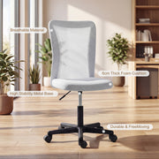 Office Chair for Small Home Office with Adjustable Height and Mesh Back Black AOSOM