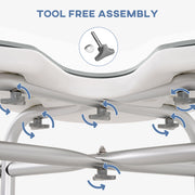 Adjustable Padded Shower Stool with U Shaped Seat for Elderly or Disabled Use, Grey