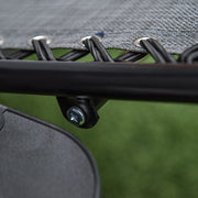 Light Grey Reclining Zero Gravity Garden Chairs With Headrest Canopy And Cup Holder