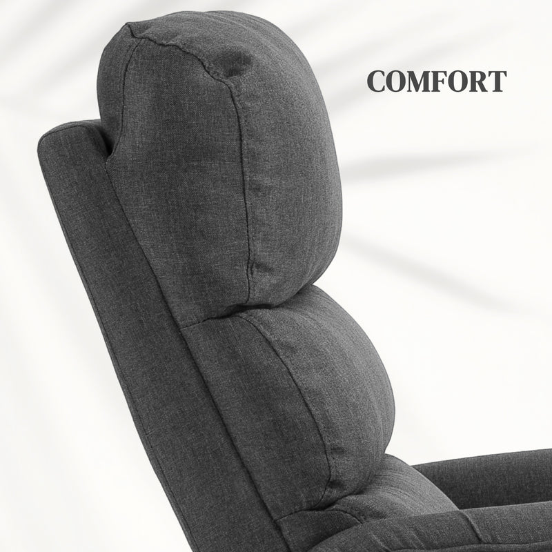 Electric Riser Recliner Armchair With Footrest And Remote For Relaxing Comfort Dark Grey