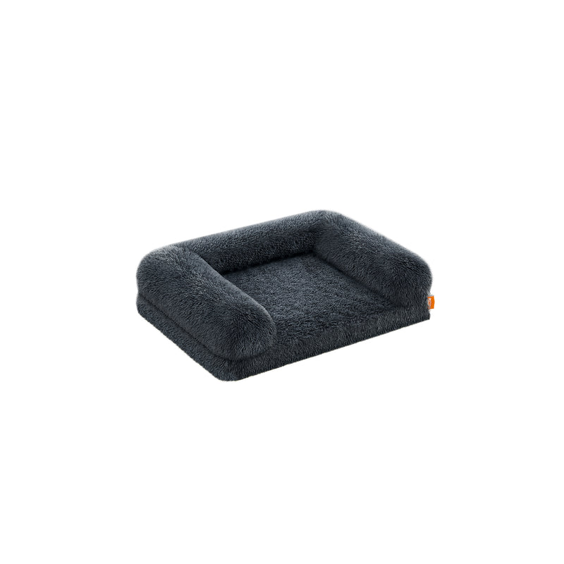 Feandrea medium dark grey dog sofa bed, studio shot showing the raised sides
