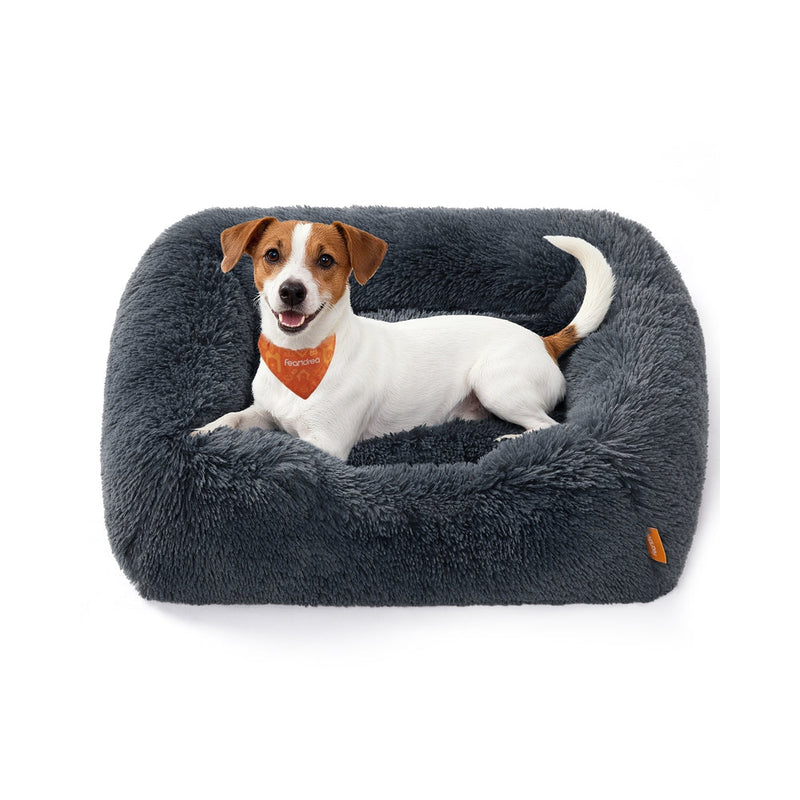 Medium dog sofa bed, 71 x 55 x 18 cm, Dark Grey, by Feandrea