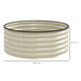 Cream White Galvanised Raised Garden Bed with Safety Edging and Gloves by Outsunny