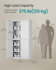 Garage cabinet shown fully assembled with items stored inside