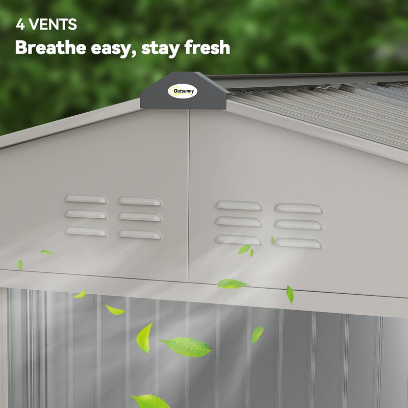 Close-up of the 4 ventilation slots set along the shed roof ridge