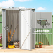 Latch door panel showing the 63 cm wide by 171 cm tall door opening and padlock latch
