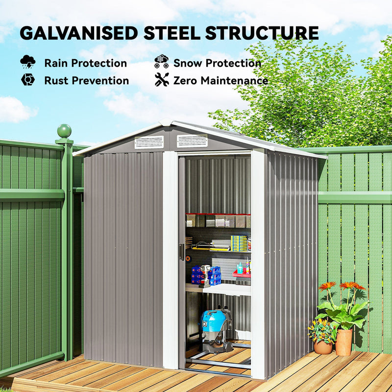 Galvanised steel structure panel listing rain, snow and rust protection