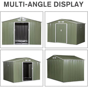 Multi-angle display of the light green shed from four sides