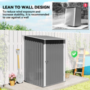 Lean-to wall design panel showing the shed placed against a garden wall for stability