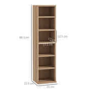 Set of Two CD Storage Towers Holds 102 CDs Each Ideal for Home Organisation, Wood Effect