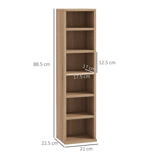 Set of Two CD Storage Towers Holds 102 CDs Each Ideal for Home Organisation, Wood Effect