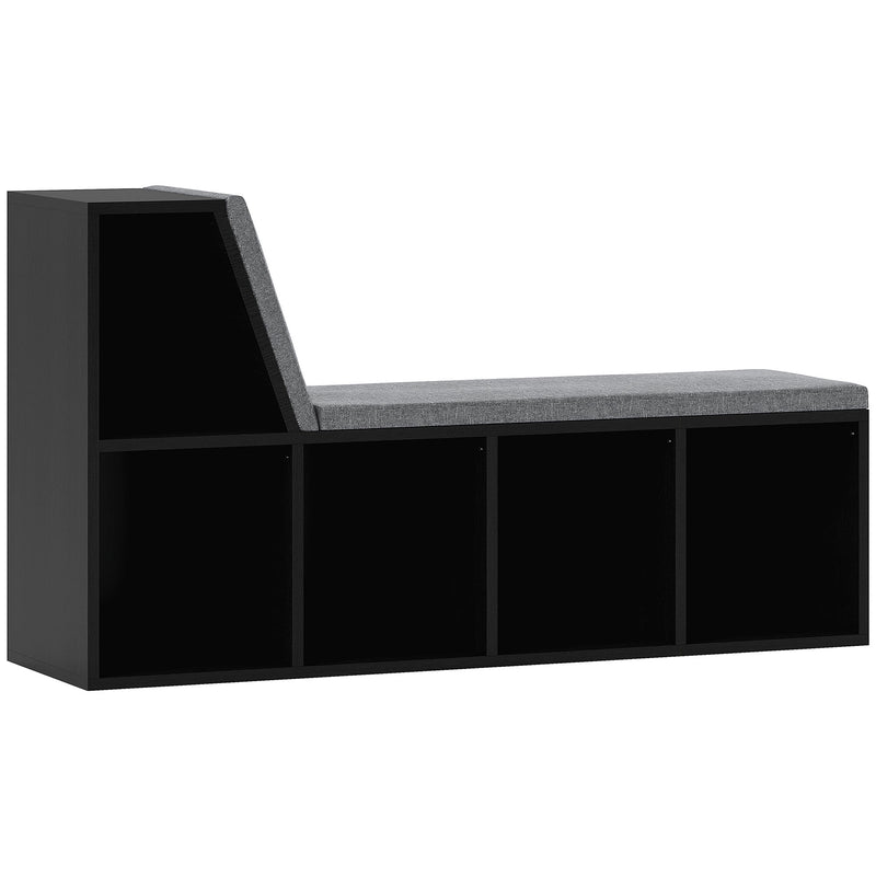 HOMCOM 2 Tier Modern Bookcase Bookshelf with Removable Cushions for Living Room AOSOM
