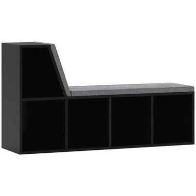 HOMCOM 2 Tier Modern Bookcase Bookshelf with Removable Cushions for Living Room AOSOM