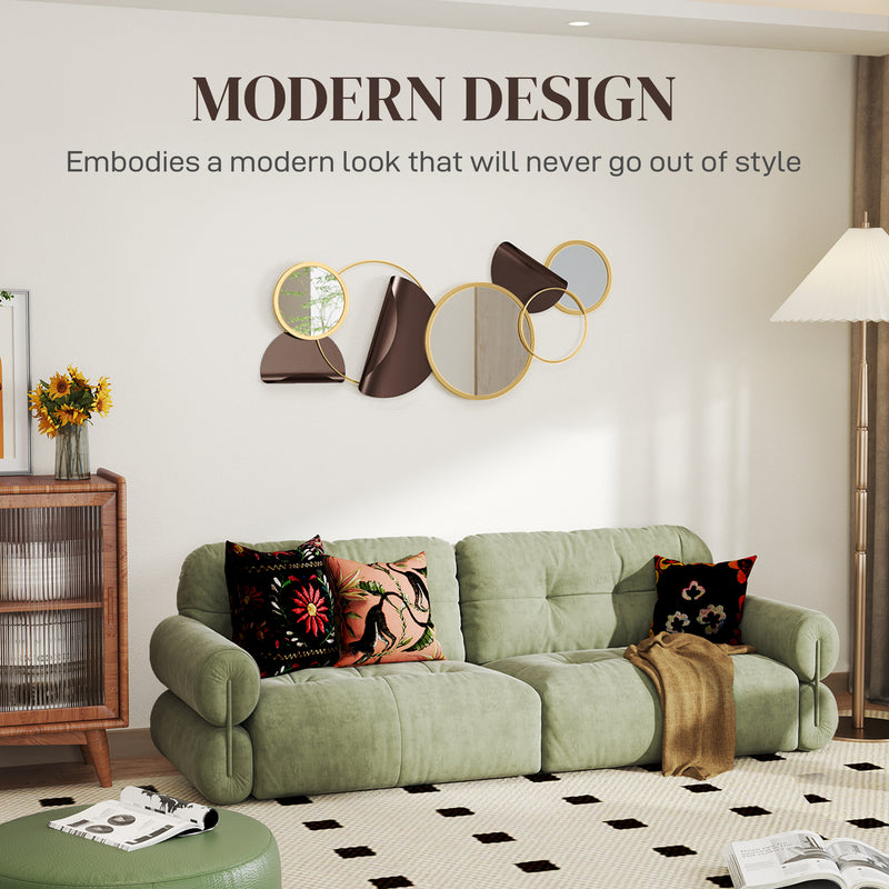 Gold Metal Wall Art Decorative Mirror for Living Room Bedroom or Dining Room