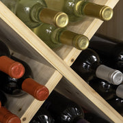 Set of 2 Wooden Wine Racks for 24 Bottles Each Ideal for Tabletop Storage Natural Wood AOSOM