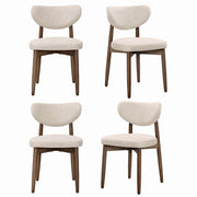 Vasagle mid-century dining chairs in light beige shown from four angles
