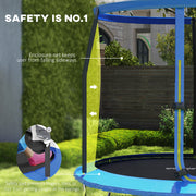 8ft Outdoor Trampoline with Safety Net and Padded Edge Cover by SPORTNOW AOSOM