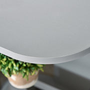 Set of 2 Modern Grey Side Tables with Glass Shelf by HOMCOM