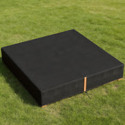 Sandpit Cover Waterproof Outdoor Protector Keeps Sand Clean and Dry Black AOSOM