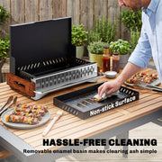 Portable Charcoal BBQ Grill for Easy Outdoor Cooking and Quick Setup Black AOSOM