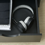 5 Drawer Mobile Filing Cabinet With Wheels For Home Office Organisation Black