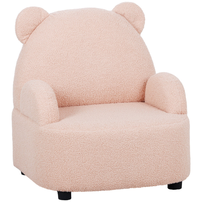 Bear Shaped Toddler Armchair for Bedroom or Playroom Ages 18 Months to 3 Years, Pink