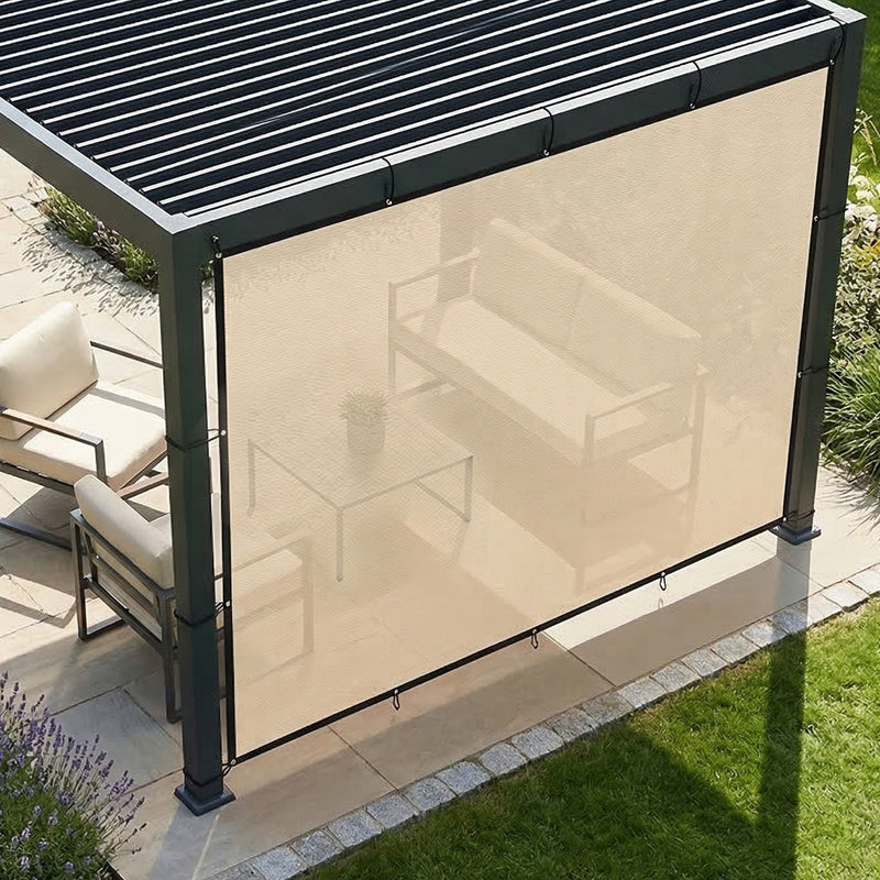 Sun Shade Sail for Garden or Patio with UV Protection Easy Setup 3 x 3.6m Beige AOSOM