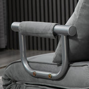 Light grey chair bed styled in a modern living room