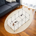 Songmics white modular small animal playpen shown assembled on a plain background