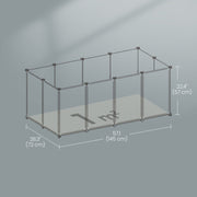 Playpen shown with its solid floor base fitted