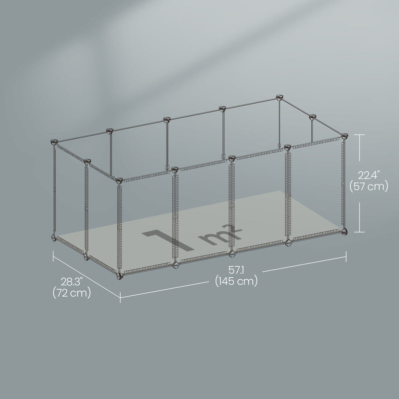 Playpen shown with its solid floor base fitted