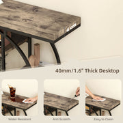 Industrial Console Table with Open Storage Shelves for Hallway or Living Room Rustic Brown AOSOM