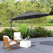 Black 3m Cantilever Parasol with 360° Rotation and Crank Handle for Garden by Outsunny