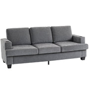 3 Seater Sofa With USB Charging Ports And Cup Holders For Lounge, Grey