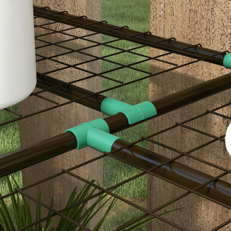 Mini Lean To Greenhouse with Three Shelves Ideal for Small Gardens and Balconies Green