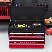 Steel Tool Chest with 6 Lockable Drawers Ideal for Garage or Workshop Storage Red