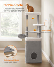 Feandrea cat tree shown from a side angle