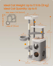 Feandrea cat tree styled in a living room setting
