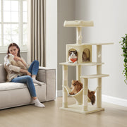 Studio front view of the Feandrea multi-level cat tree